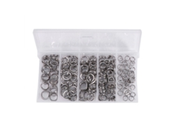 2026rebe-200pcs Anillos Split De Acero Inoxidable De 5 Tamaños Para Anzuelos Pesca Accesorios Pesqueros