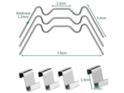 100 Clips De Acero Inoxidable Para Panel De Invernadero, Clips W Y Z Para Fixar El Vidrio