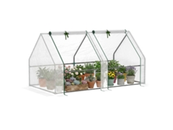 Mini Estufa Galpão 180x90x90cm Aço 2 Janelas Branca