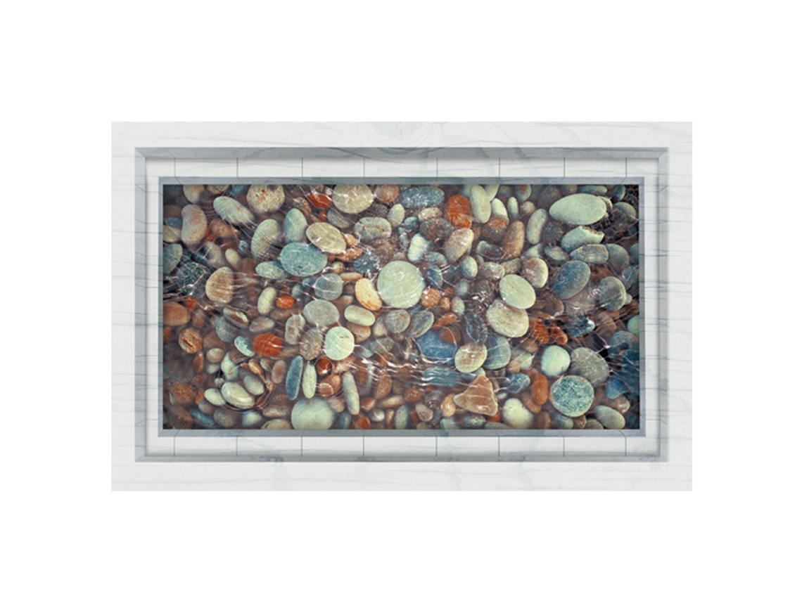 Pegatinas estéreo 3D Baok con temática de loto y estanque de peces para paredes y suelos, decoración del hogar y comercial MJ8031C