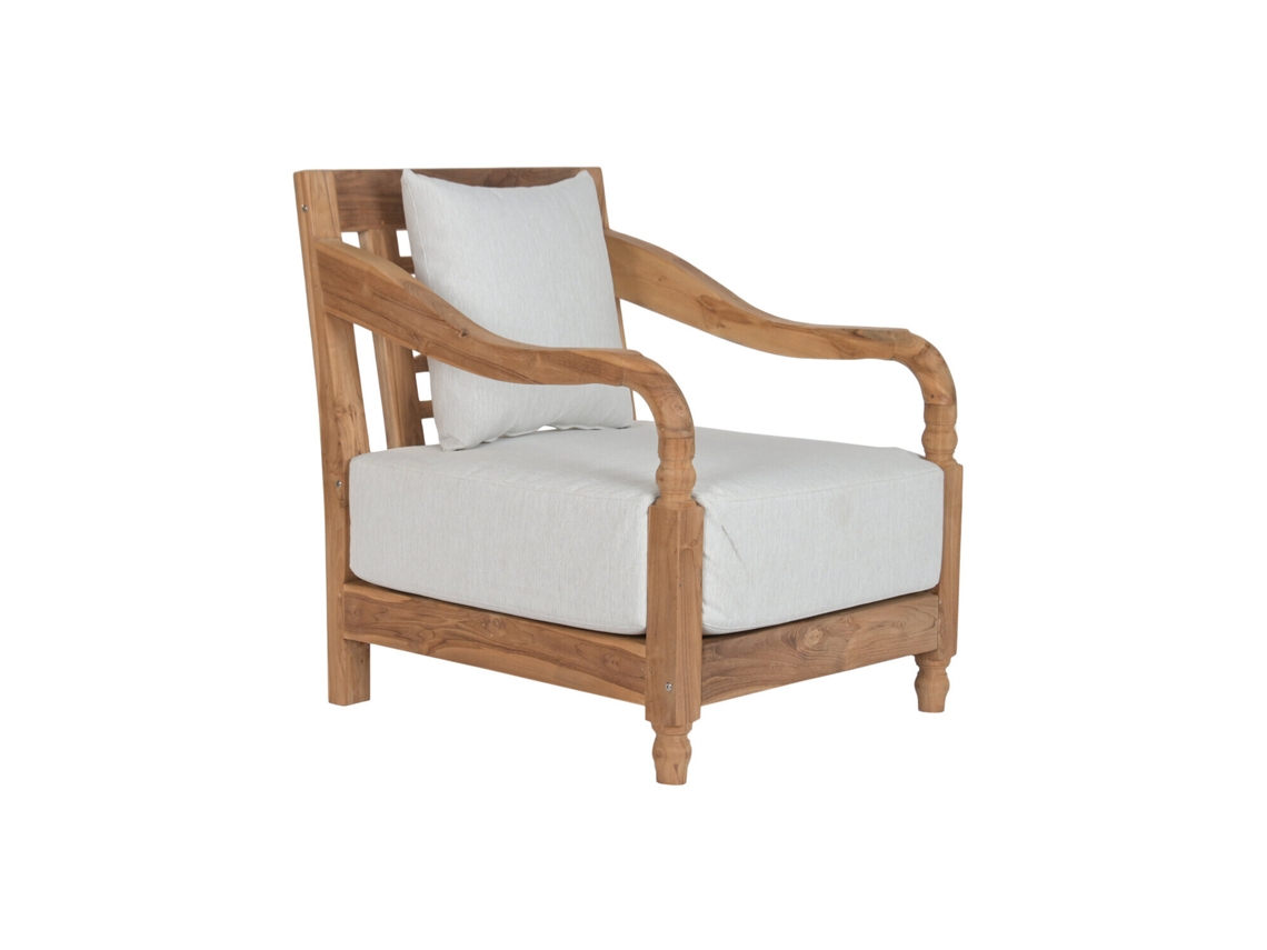 Sillon Teca Cojin Natural 70x75x85cm