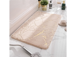 Alfombra de Baño LUUCOZK Antideslizantes Absorbentes Decoración Baño Secado Rápido Poliéster Marrón (80x120cm)