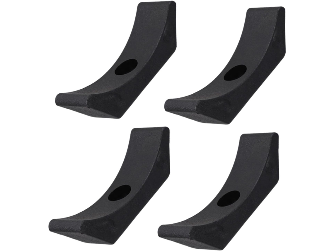 Soporte para mancuernas de PP negro, juego de 4 piezas, para gimnasio y uso doméstico.