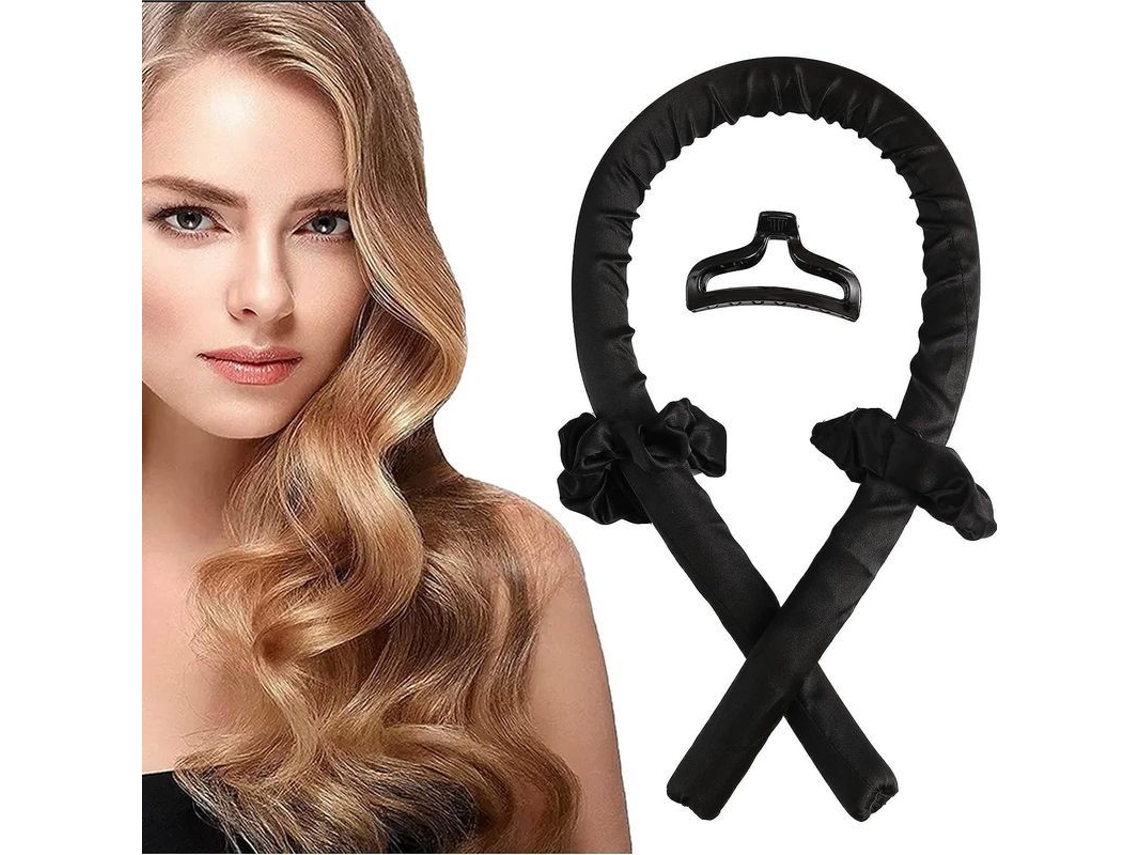 Kit De Rizador Sin Calor Con Cinta De Seda, Herramienta De Peinado Sin Daños Para Cabello Largo Y Mediano.