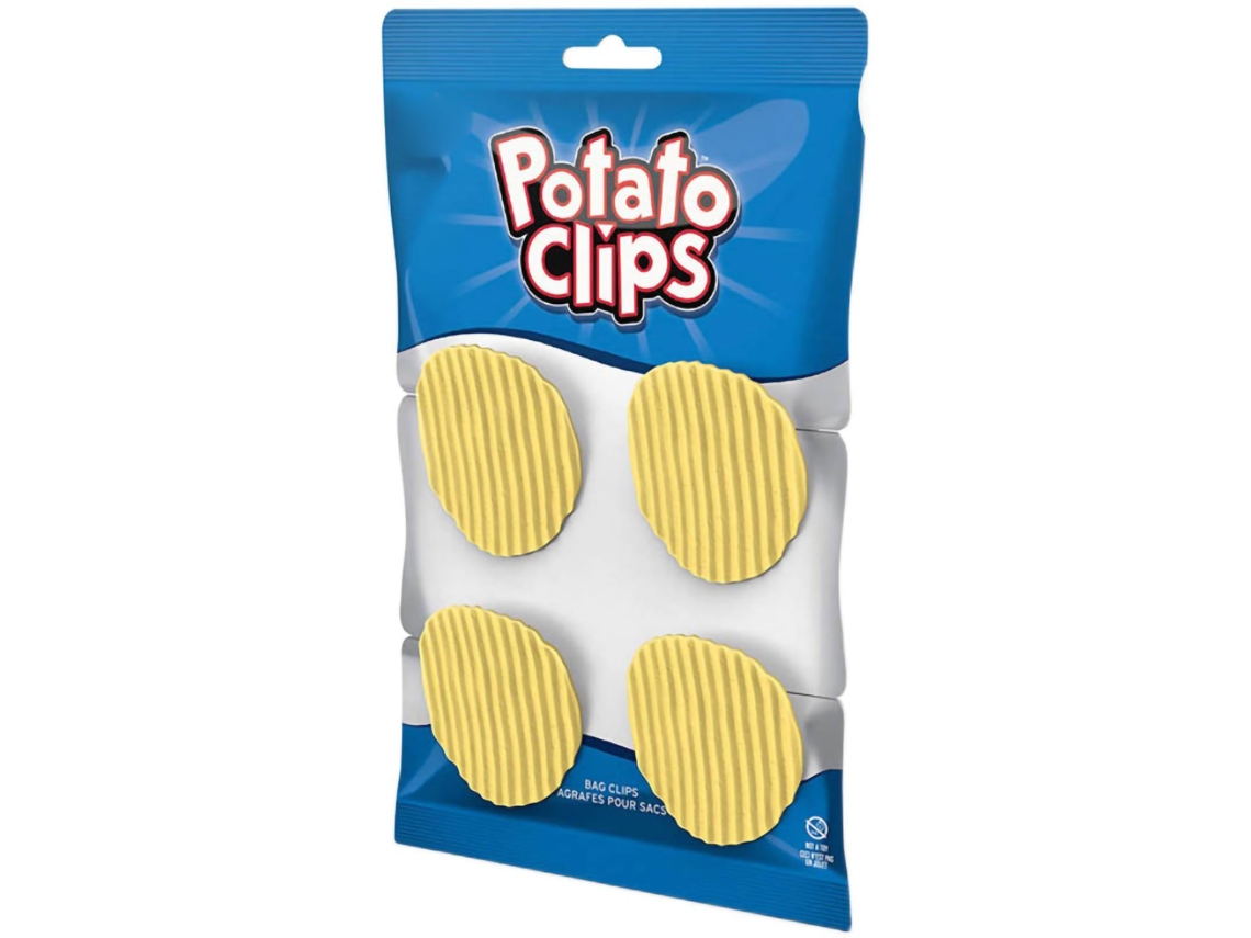 Bonito juego de 5 pinzas para bolsas de aperitivos (sin marca), con cierre, de plástico.