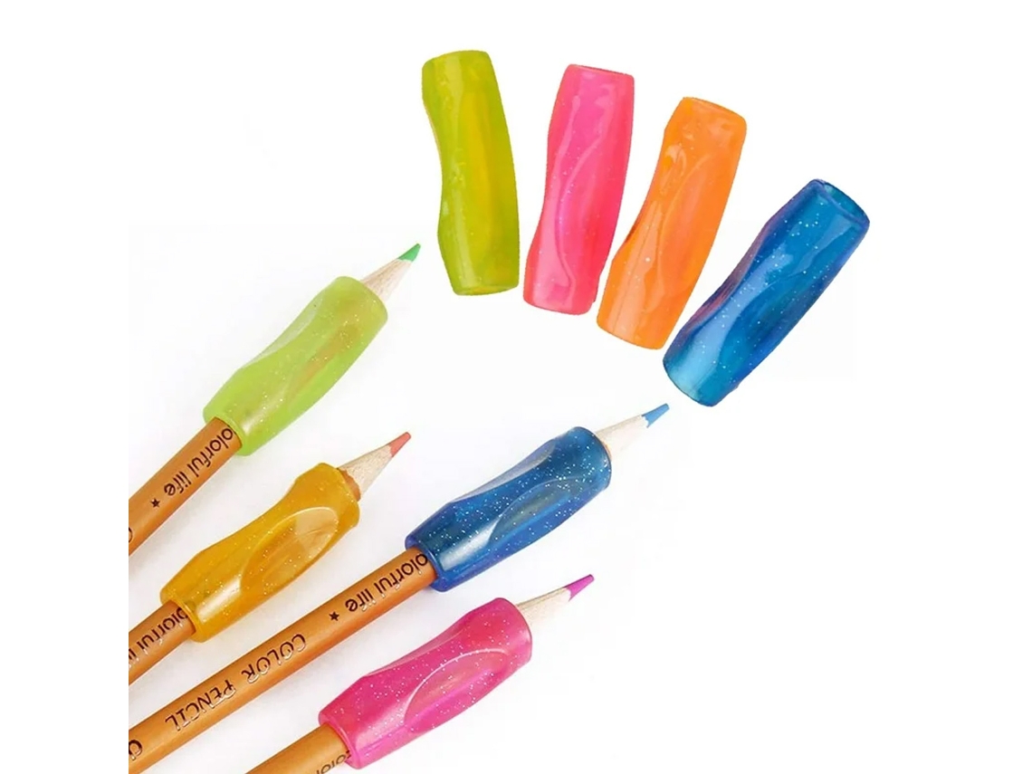 Borrador de lápiz de silicona no tóxica con agarre ergonómico para escritura, ideal para zurdos y diestros. Mejora tu experiencia de escritura en la escuela.