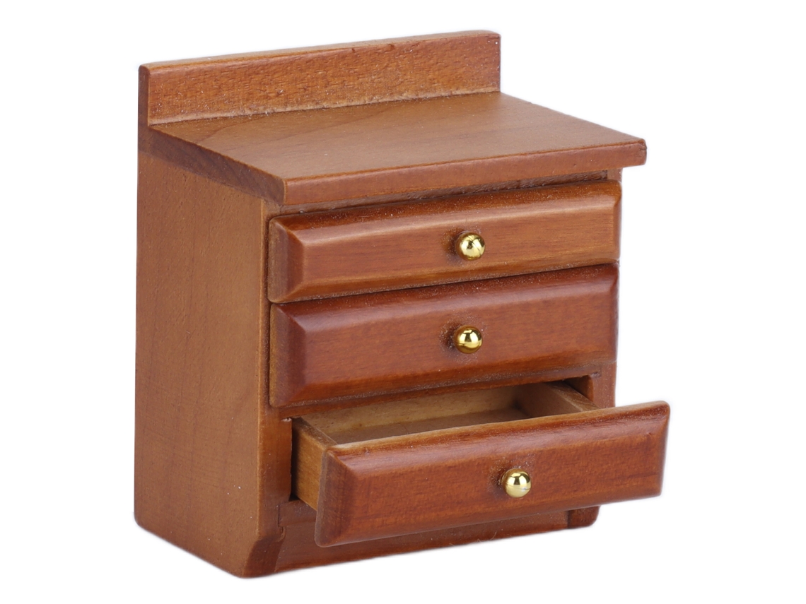 2026-mesa De Noche Para Casa De Muñecas 1:12, Mueble De Madera Exquisito, Accesorio Decorativo Para Miniatura