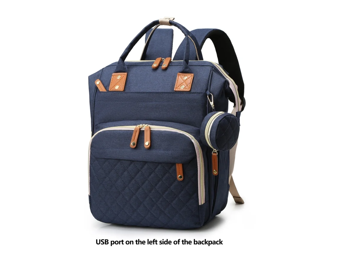 Mochila Para Pañales, Mochila De Viaje Multifuncional, Bolso Cambiador De Maternidad, Gran Capacidad-azul Chrui