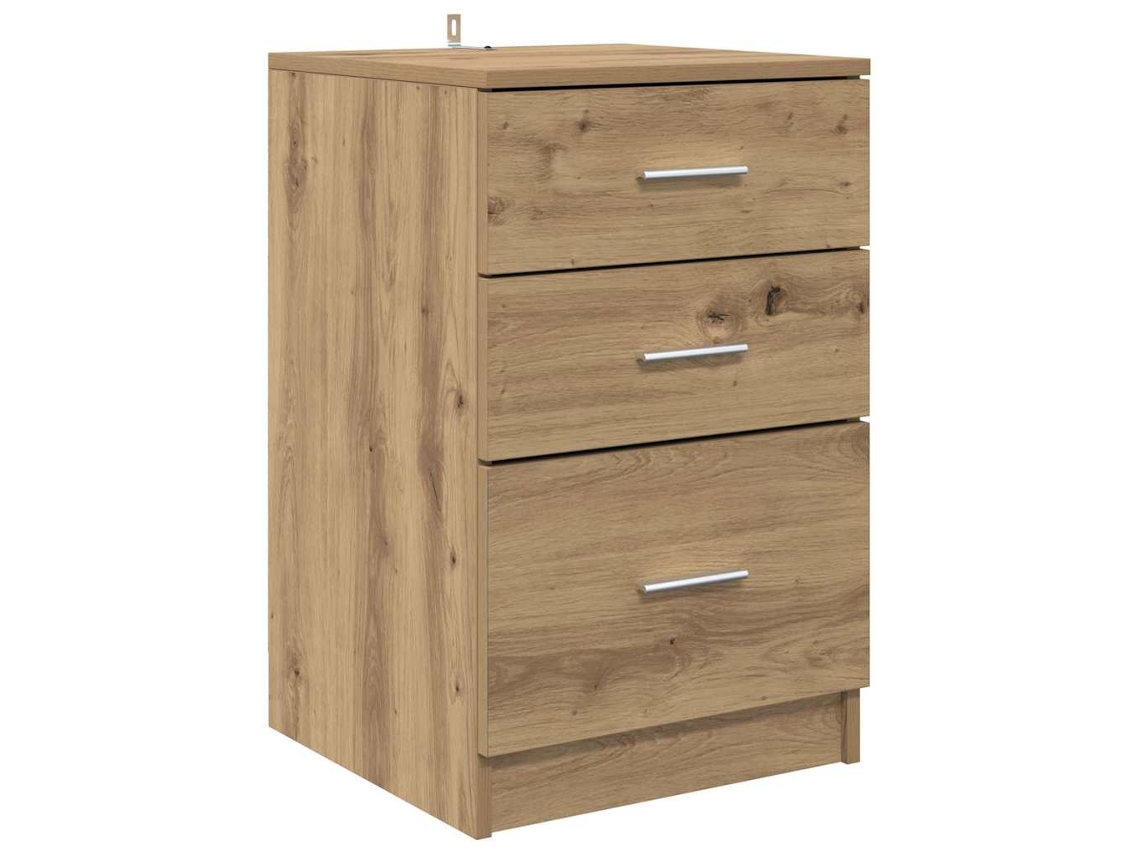 Mesilla de noche MAISON EXCLUSIVE de roble artesanal (40x40x63 cm)