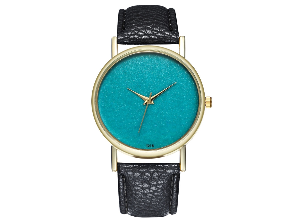 Reloj De Pulsera De Cuarzo Para Mujer Con Correa De Pu, Dial Redondo Y Diseño Fashion (negro)