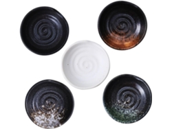 Conjunto De 5 Pratos De Cerâmica Estilo Japonês Para Molho De Soja