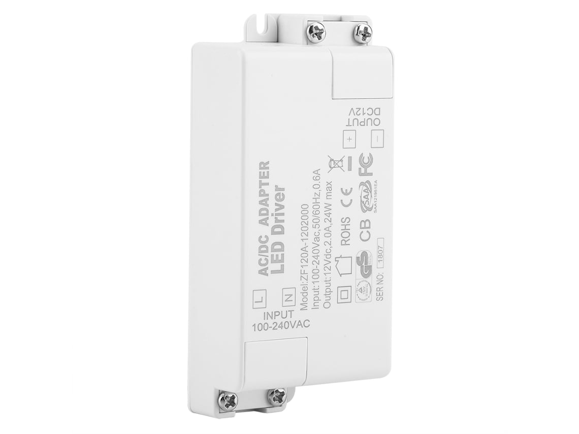 2026-conversor De Corriente Ac 100-240v A Dc 12v Driver Led Para Tiras Led Transformador De Poder (24w)