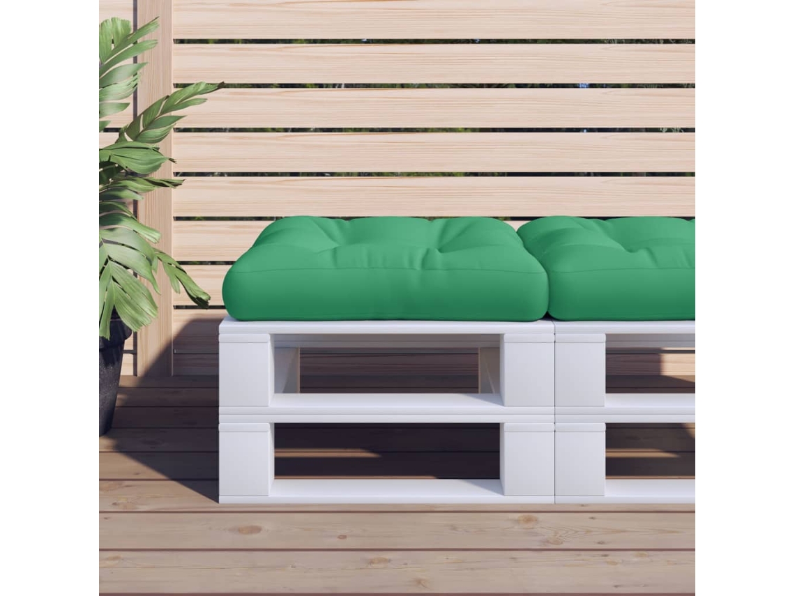 Cojín para sofá tipo palé, 50x50x12 cm, tela verde HARLANV1