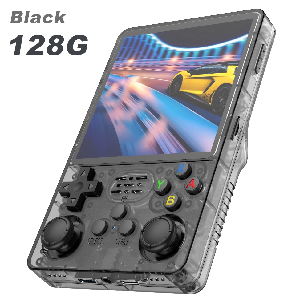 Consola De Juegos Retro Black 128g4"ips B R36s Sistema Linux De 64 Bits Rk3326 Portátil Arkos 2.0 R36splus