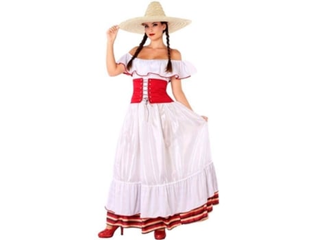 Disfraz de Mujer ATOSA Blanco mexicano (Tam: XL)