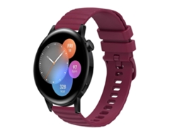 Correa de silicona sólida con estampado de puntos ondulados para Huawei Watch GT3 de 46 mm y 22 mm.