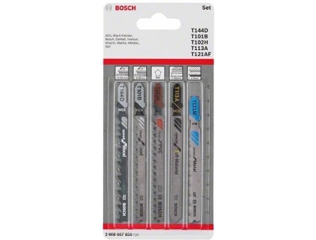 Conjunto de Láminas de Sierra de Calar BOSCH Multiusos - 5 Un - Vástago T. para Sierras Verticais