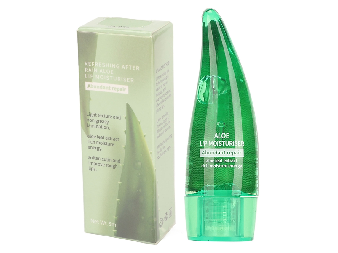 Aceite Labial De Aloe Vera De Larga Duración Para Labios Secos - Hidrata, Reduce Líneas Y Quita Callos Con Cepillo De Silicona Suave