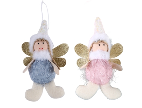 Decoración de Navidad, adornos colgantes de árbol de muñeca de ángel, adornos de elfos de manualidades navideñas, estilo 2