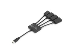 Conector Hub Usb 2.0 Micro Usb Host Otg De Carga Multifuncional (distribuição De Carga Host Otg)