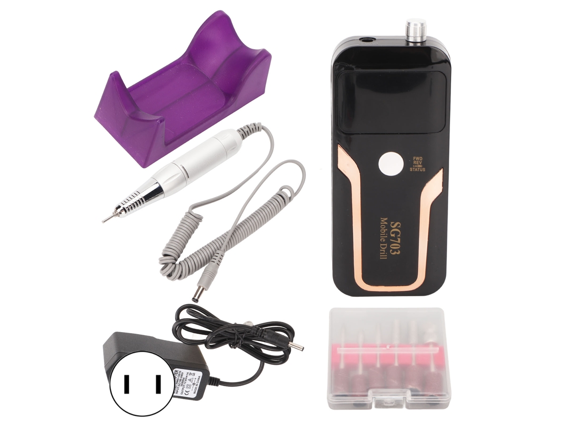 Kit De Lijadora Eléctrica De Uñas Recargable Profesional Portátil 35000rpm 100-240v Plug Us