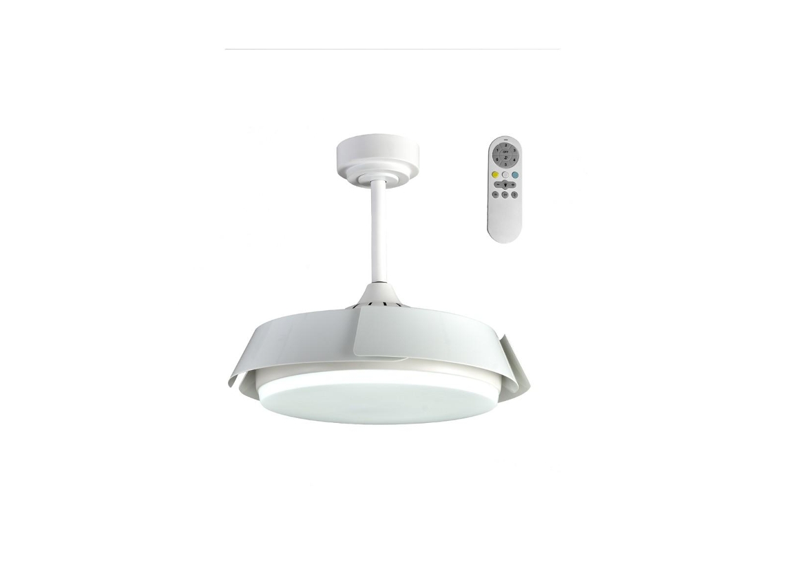 Ventilador Led Dc Batan 1070Mm 36W 3Cct 3200Lm Dim Tuya Branco CRISTALRECORD