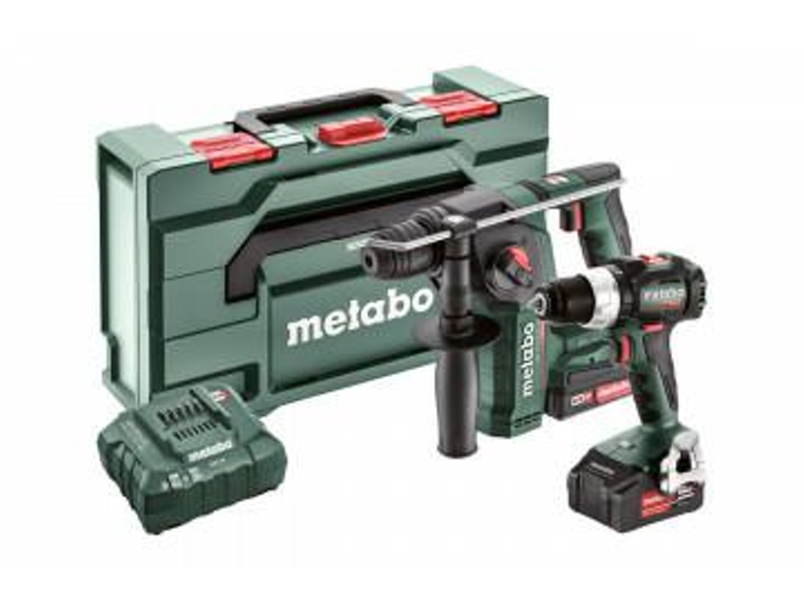 Juego combinado Metabo 18v 2.5.2 2,04,0ah Metabox (bs 18 Lt Bl BH 18 Ltx Bl)