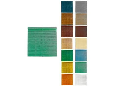 Persiana de Madera Alicantina Com Polea Metálica - Estor Enrollable para Ventanas, Puertas, Salón Verde (Pintada) 130 x 240 cm
