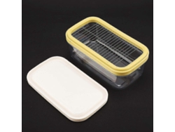 Mantequillera de plástico con tapa y cortador, caja refrigeradora para almacenar mantequilla y queso. Rosewell