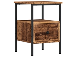Maison Exclusive - Mesita De Noche Madera De Ingeniería Envejecida 34x36x50 Cm