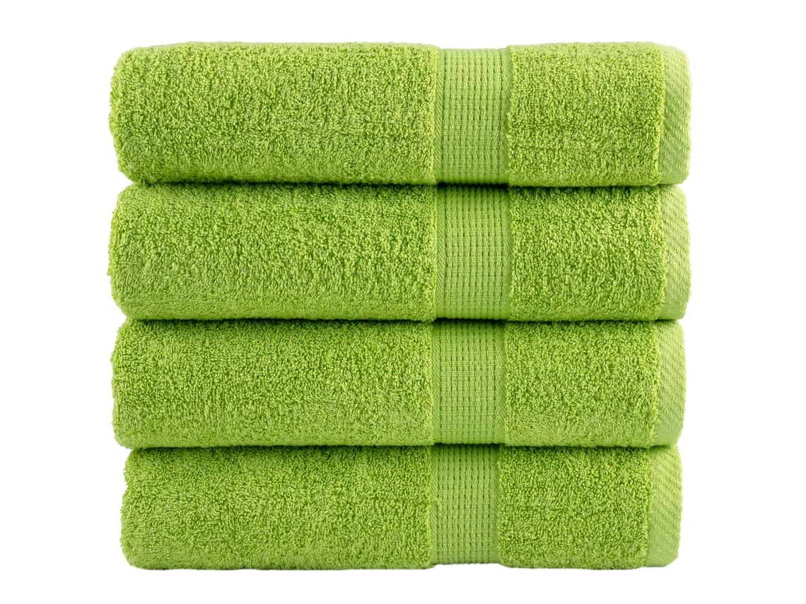 Toallas De Ducha Solund 4 Uds Verde Manzana 70x140 Cm 600 Gsm Wsd414535