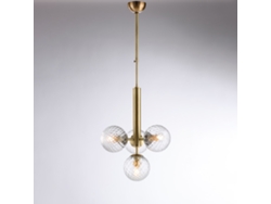 Armonia - Colgante De Hierro Bronce Cepillado 4 Luces 110 - Ø32 - Bl285-4-brz