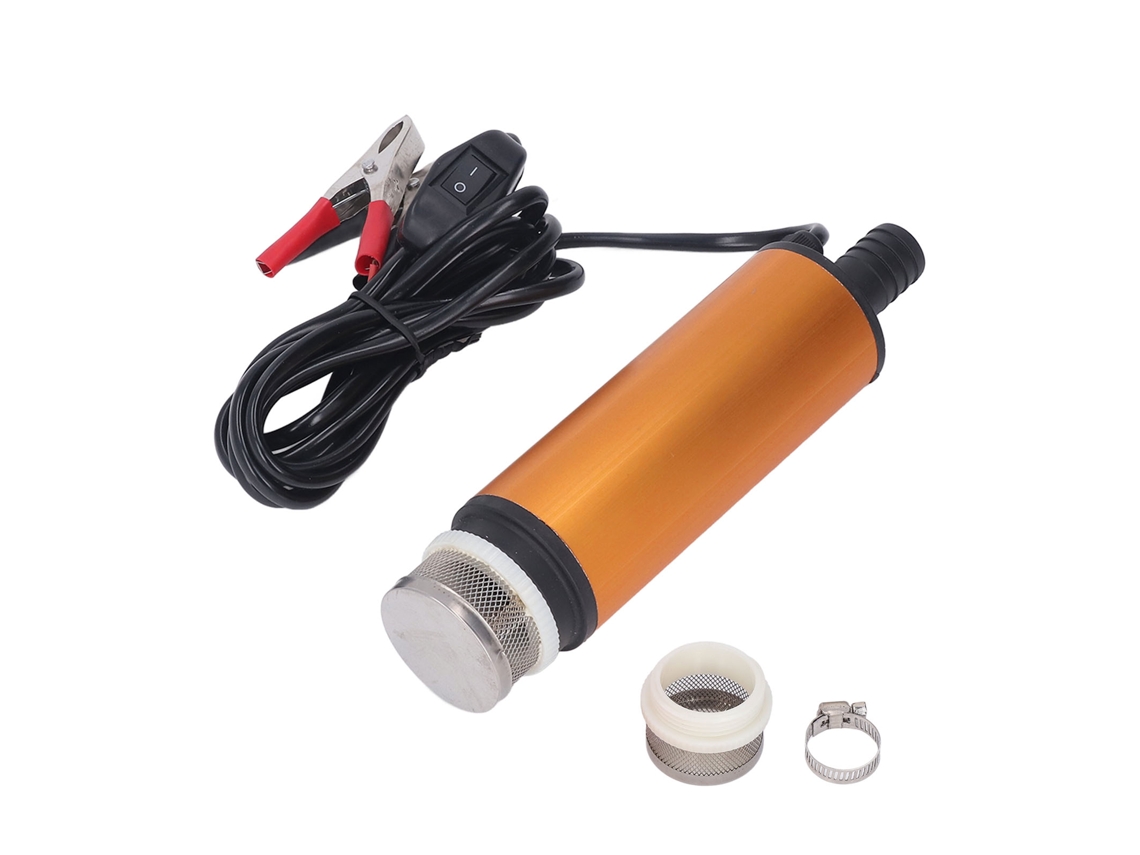 Bomba Extractora 80w 12v, 19mm, Cabo 2,5m, 5500rpm, Para Óleo Diesel Querosene Água