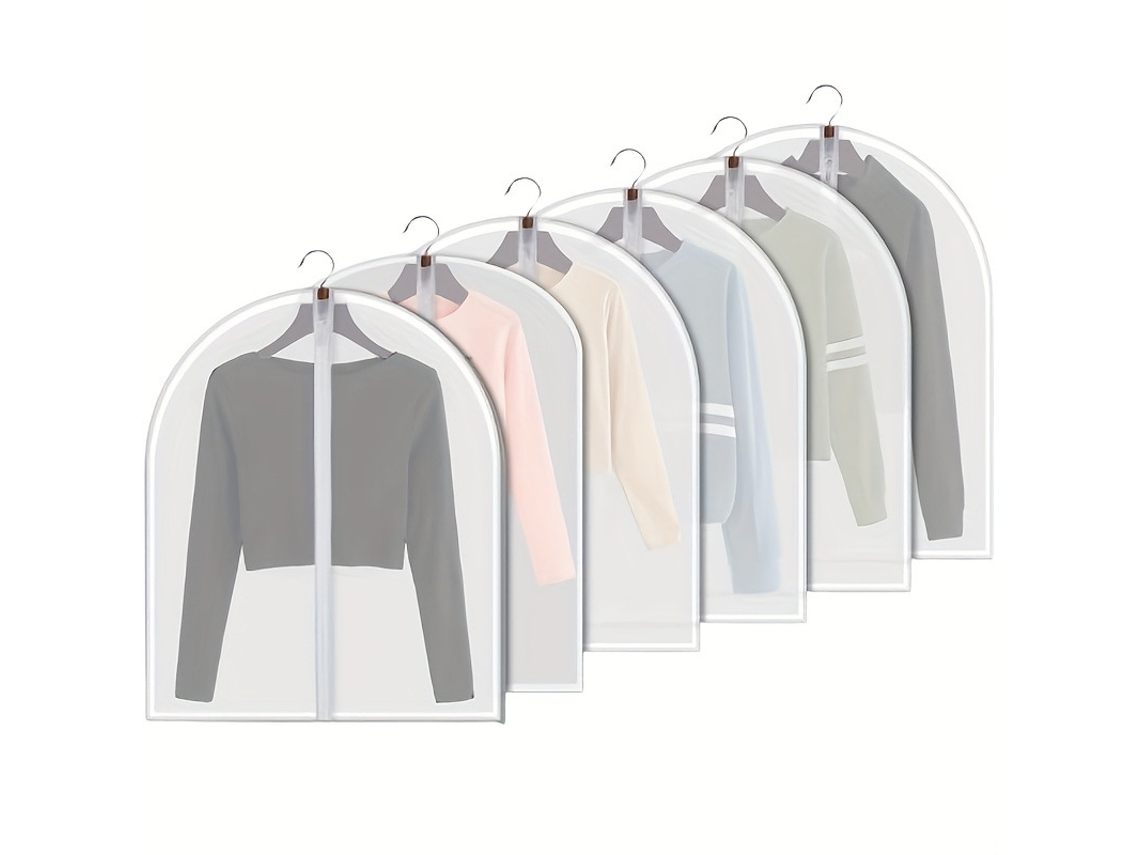6 fundas para ropa, bolsas antipolvo para guardar ropa en el laboratorio digital (60 x 80 cm)