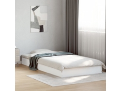 Estructura de cama madera de ingeniería blanca 90x190 cm