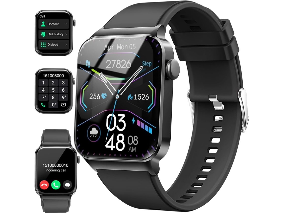 Reloj inteligente 1 85 Reloj inteligente Responder/Hacer llamadas Rastreador de ejercicios Impermeable Ip68 Más de 100 modos deportivos Monitor de YEMAESRE