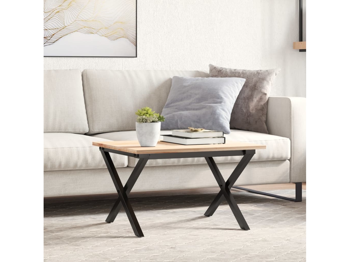 Patas De Mesa De Centro Estructura X Acero 60x40x38 Cm