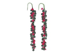 2pcs Miniatura Videira De Rosa Com Balanço Casa De Bonecas Acessório Decorativo Argila Diy Vinho Tinto