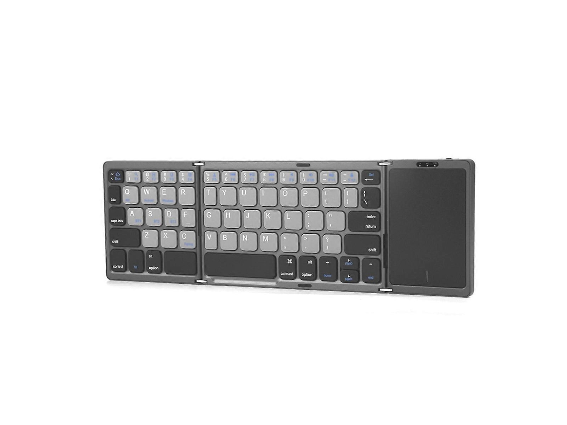 Teclado Bluetooth plegable Teclado inalámbrico Blanco y negro Everley891