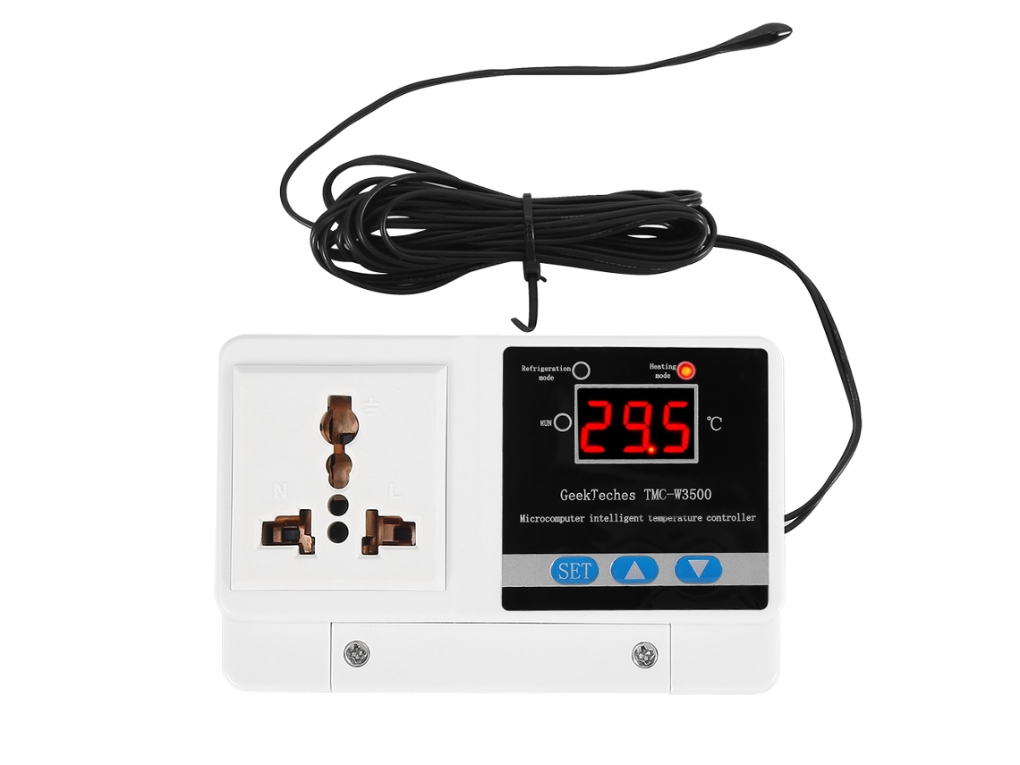 Controlador de temperatura digital TMC W3500 con termopar y sensor universal AC110-250V