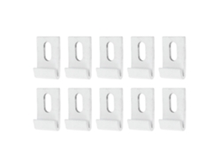 Juego De 10 Ganchos De Aluminio Para Bases De Invernaderos, Fijaciones Para Invernaderos De Jardín, Color Blanco.