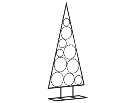 VIDAXL Árbol de Navidad para decoración metal negro 90 cm
