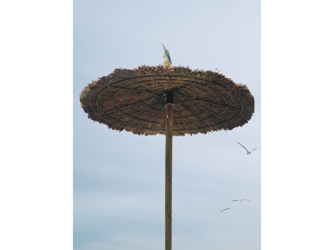Sombrilla Natural De Brezo O Esparto | Comunidades, Chiringuitos, Jardín Y Piscina | Resistente Y Artesanal | Parasol Tropical Brezo Mediana