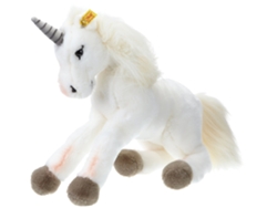 Peluche de unicornio blanco Steiff Starly con gancho para colgar, 35 cm
