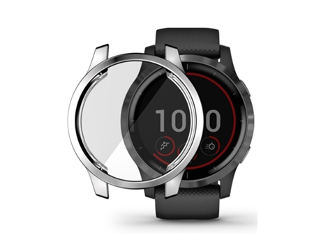 Garmin Venu 2S 40 mm / Vivoactive 4S 40 mm ENKAY Hat-Prince Cubierta completa de TPU suave galvanizada (Plata)