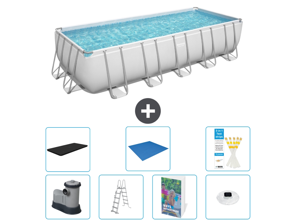 Bestway Piscina Bestway Power Steel Retangular - 640x274x132 Cm - 8-peças S596