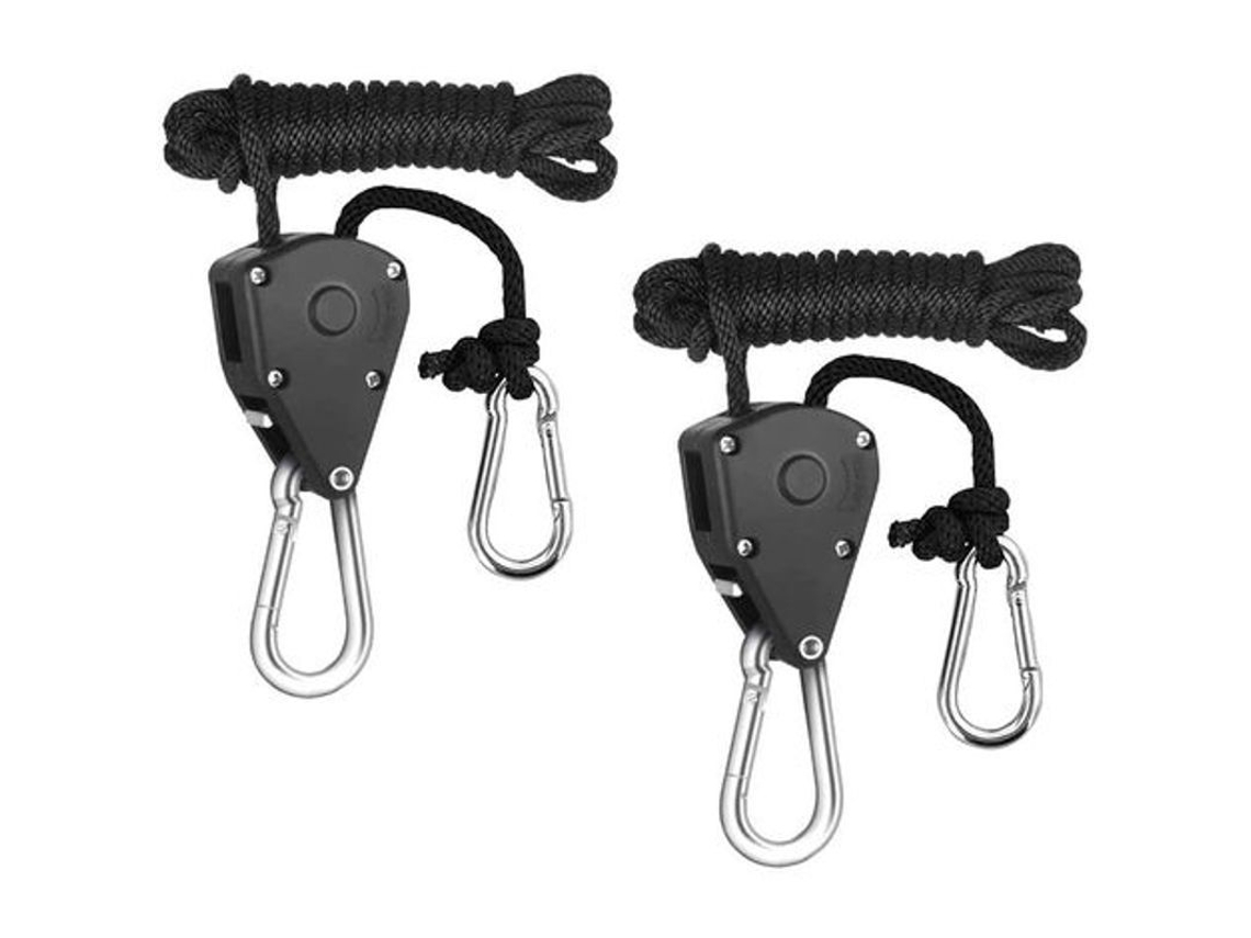 2 Poleas Ajustables Con Cierre De Cuerda Para Suspensión Y Sujeción, Con Capacidad Para 30 Kg. Ideales Para Kayaks, Canoas Y Equipos Ligeros.