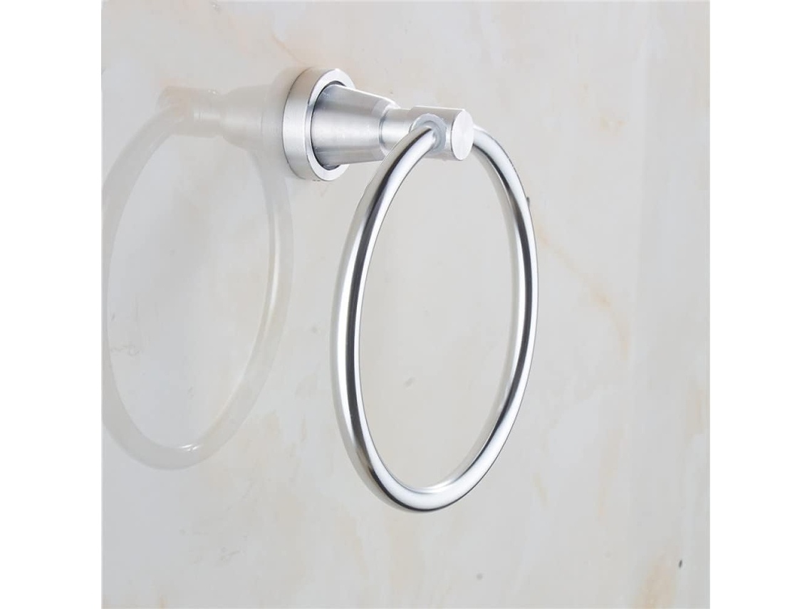 Toallero De Pared De Aluminio Con Anilla, Robusto Y Práctico.