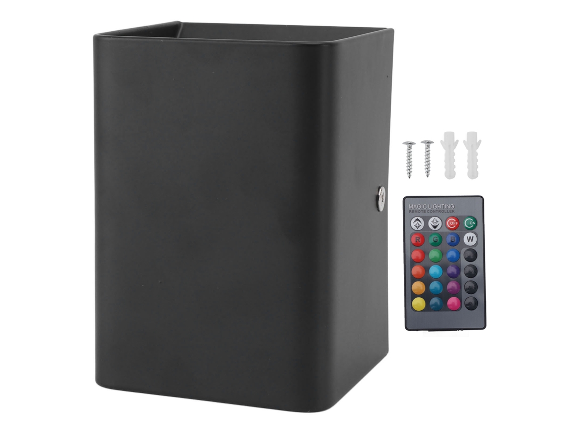 Rebe-lámpara De Pared Led Rgb Ajustable Con Control Remoto 5w Para Sala Dormitorio Pasillo Oficina Bar, Carcasa Negra