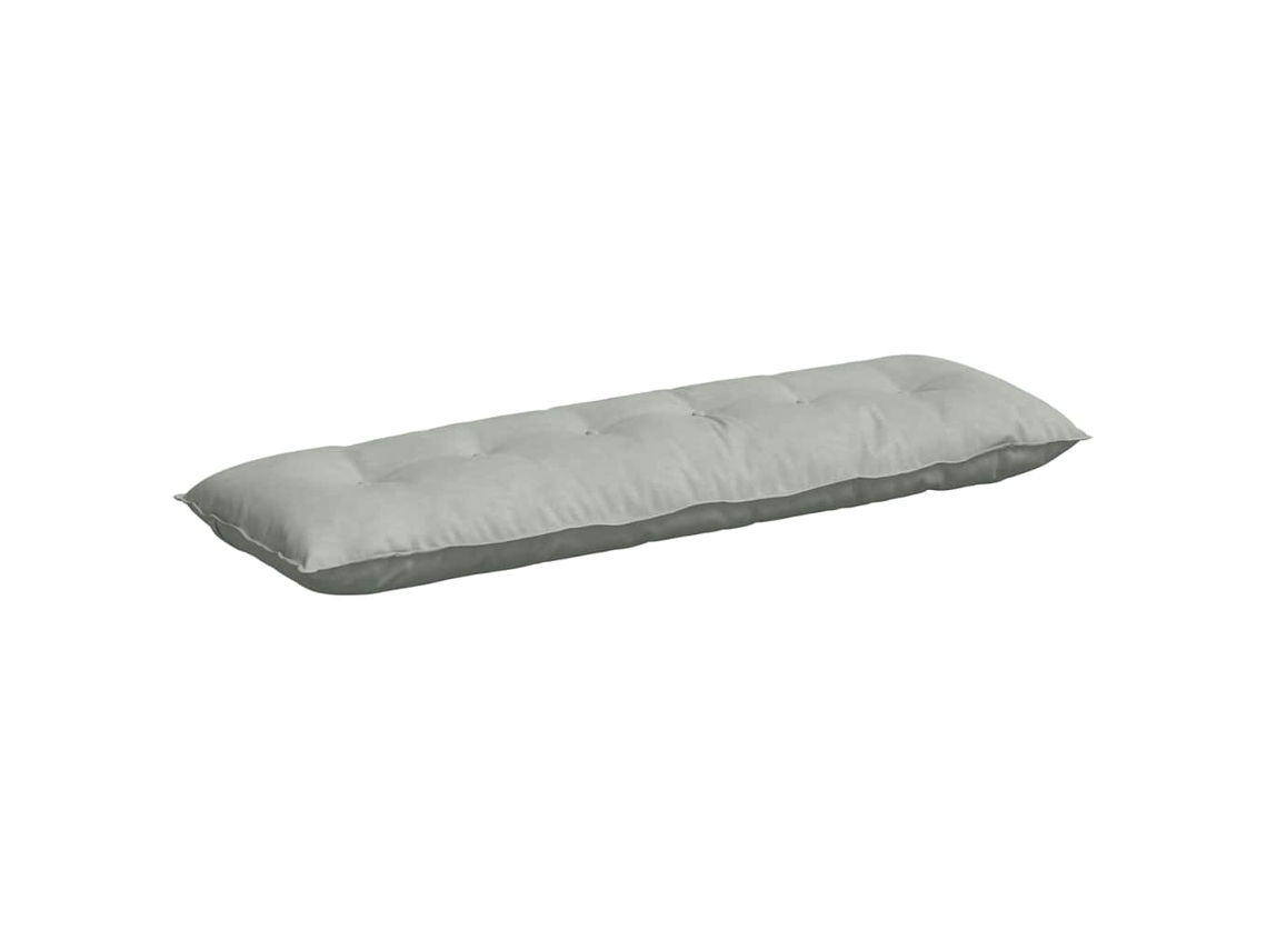 Cojín De Espalda Gris Claro 160 X 50 Cm Tela De Pana